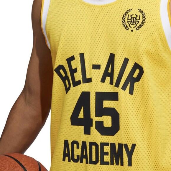 Adidas D.O.N. x Bel-Air Academy Mitchell Gold Basketball Jersey NWT Size L - Picture 4 of 9